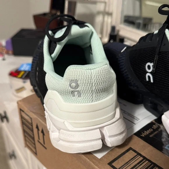 On Running Black and Mint Athletic Shoes - Picture 3 of 3